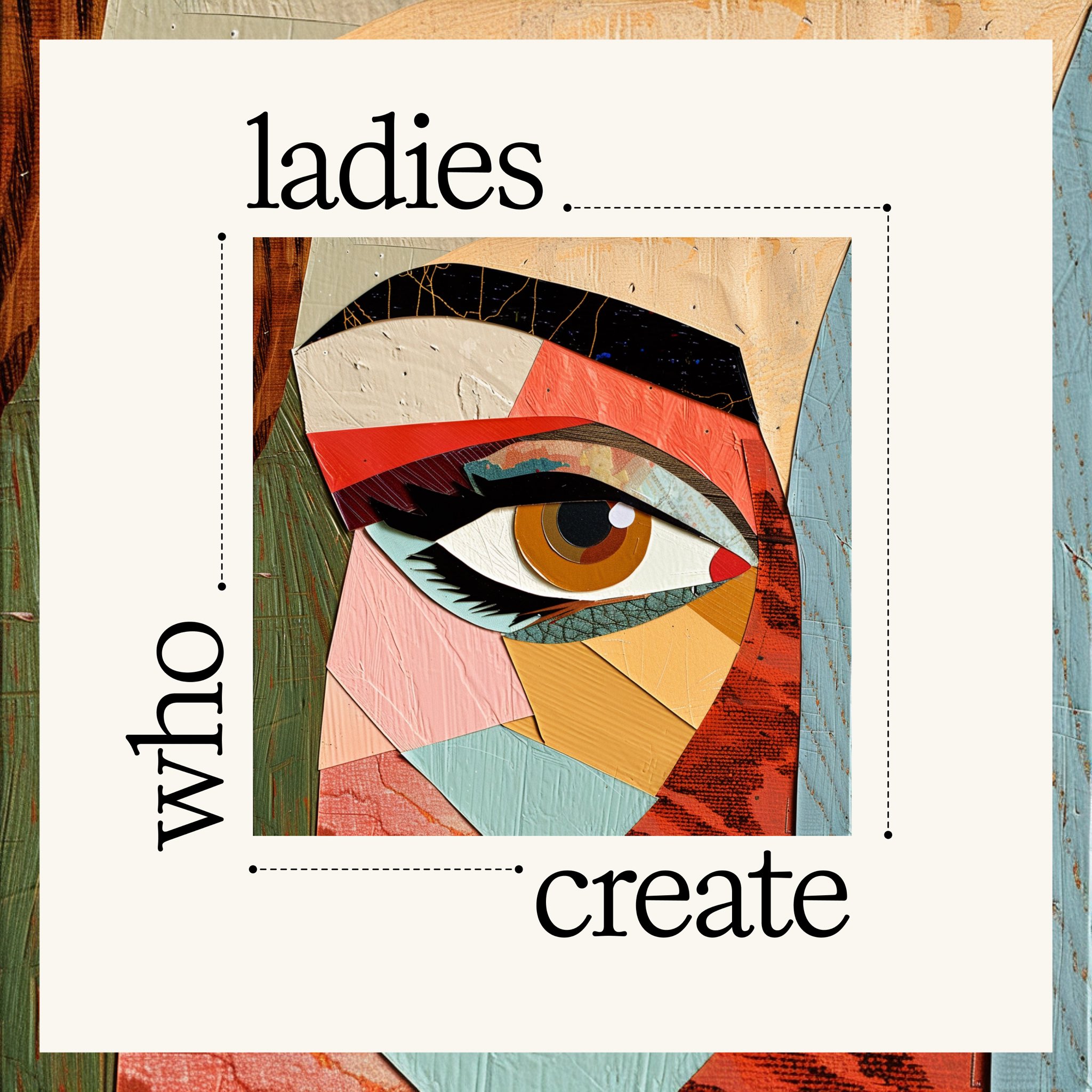 Jessica used Midjourney to design the cover art for her and Liz Meyer's podcast, Ladies Who Create. 