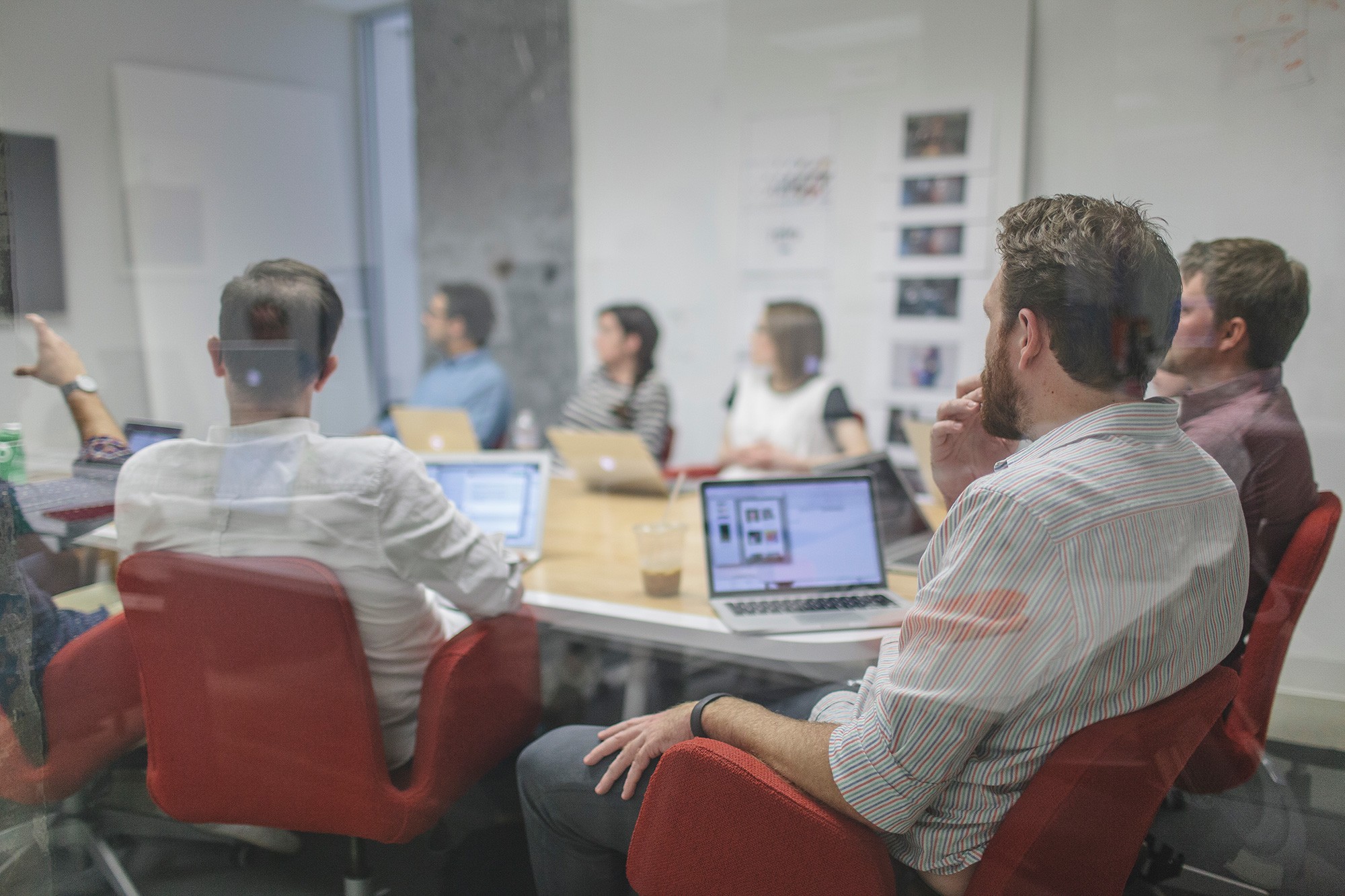 Ryan keeps meetings to a minimum to keep his team free to design. About once a week they check in to share progress.