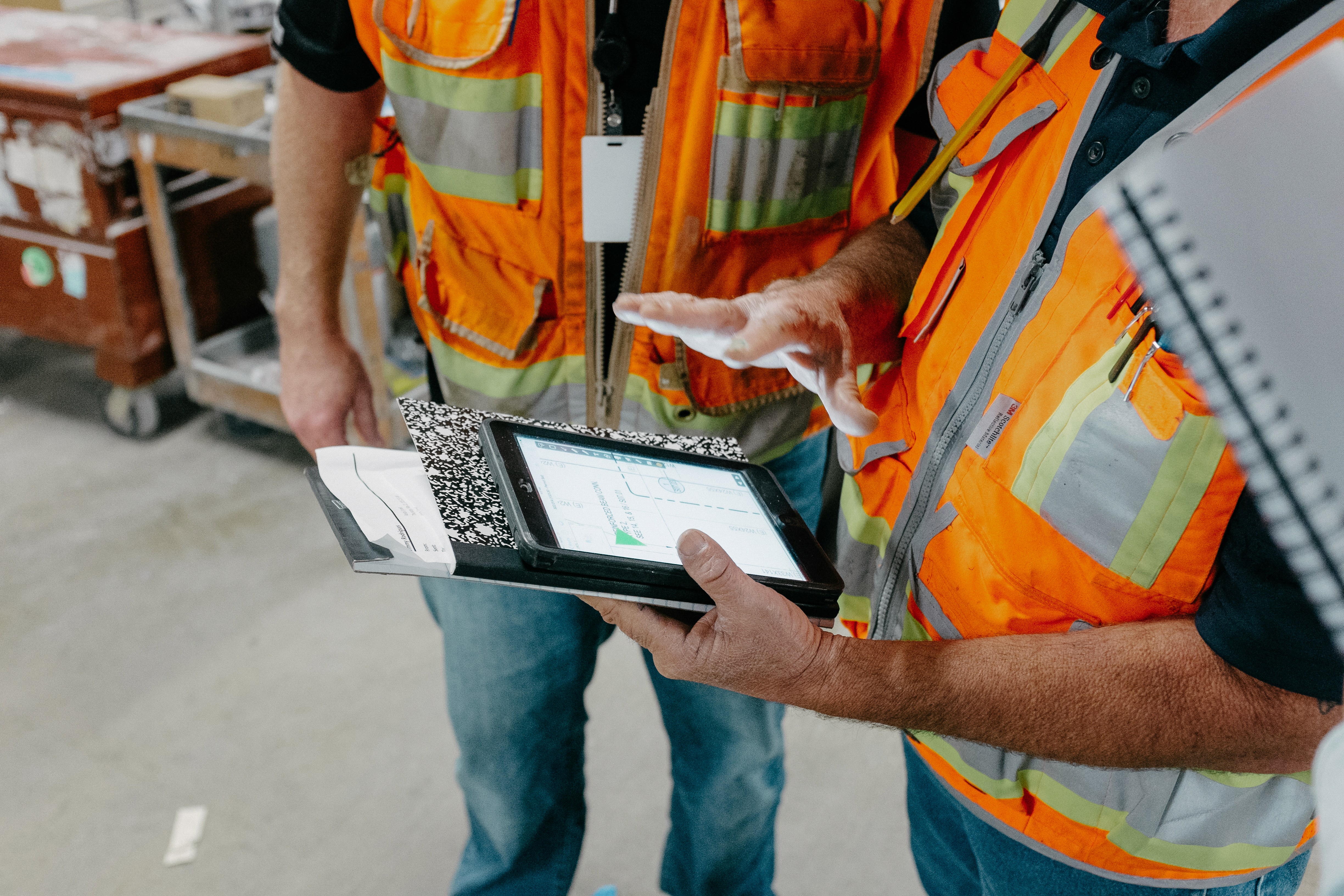 Digitized blueprint viewed on the PlanGrid app | Photo by Jesse Dodds