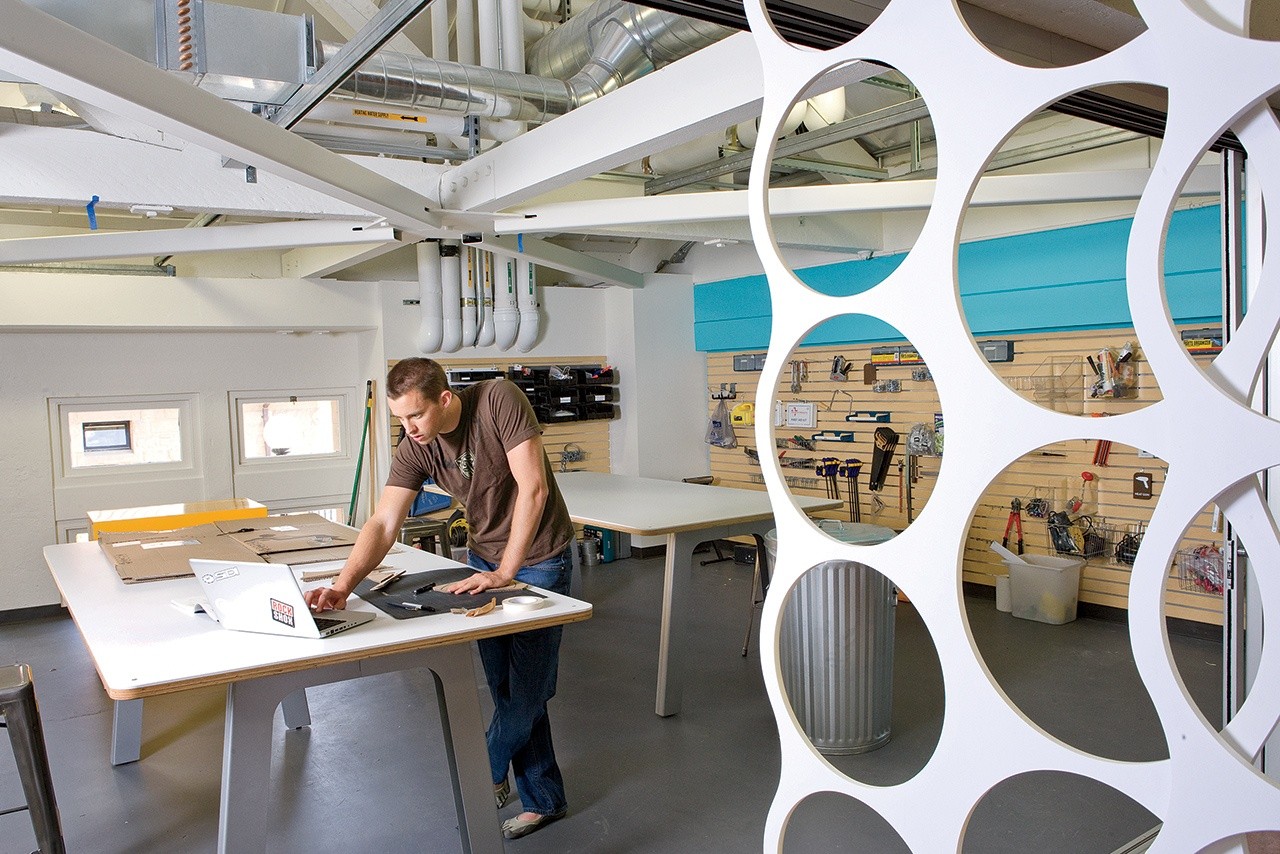     The Stanford d.school space is specifically designed to encourage a bias towards action