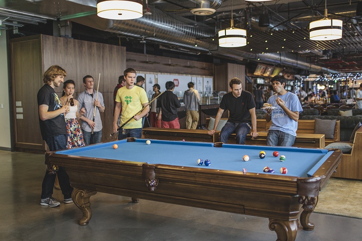 Friday evenings often are filled with events at Dropbox HQ – in this case, a space-themed event for interns.