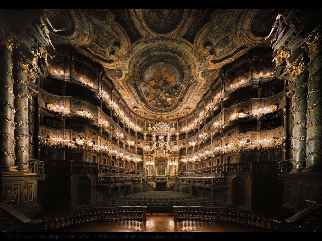     Venues, like this concert hall, provide guidance for how to act and feel in that space