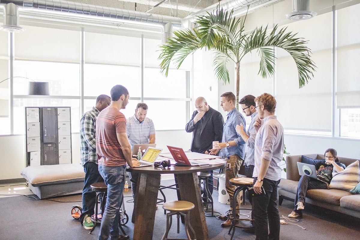 While the design team is divided among departments, every day they’ll come together for a design critique to keep each other up-to-date on projects and initiatives. Soleio Cuervo (not pictured), formerly a design lead at Facebook, directs the team.
