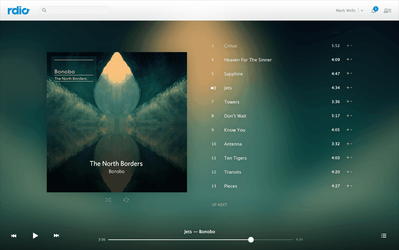 Ryan has brought a lush, sophisticated visual style to the Rdio product.